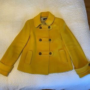 🔥Last Chance🔥 J.Crew Yellow Peacoat - Size 0